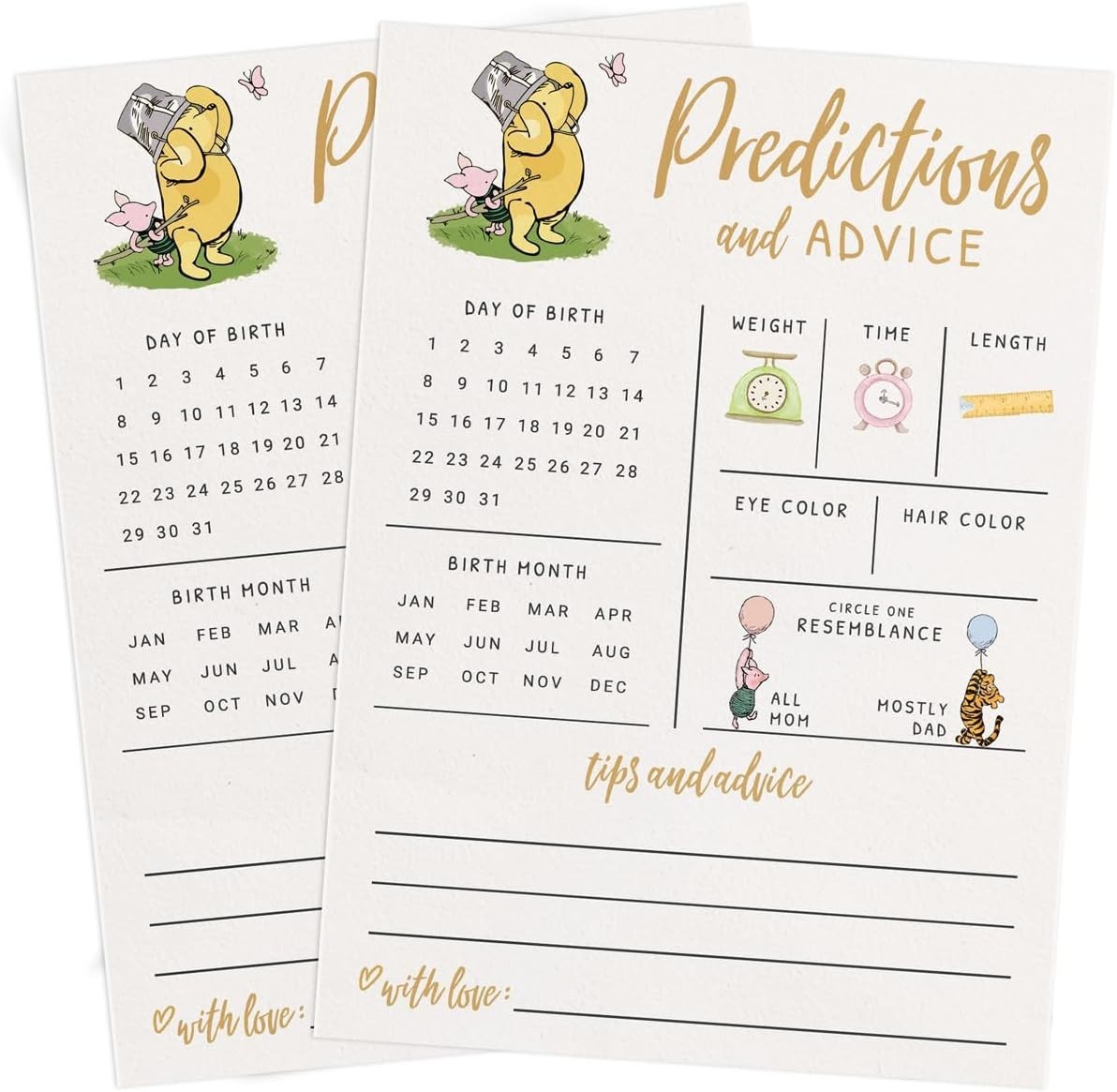 Baby Predictions & Cards – Classic Pooh Theme, Winnie Baby Shower Game for Gu... gallery
