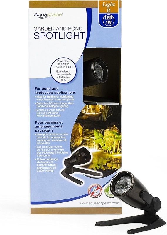 Aquascape Submersible LED Spotlight for Pond, Garden and Landscape Features, 1 W gallery