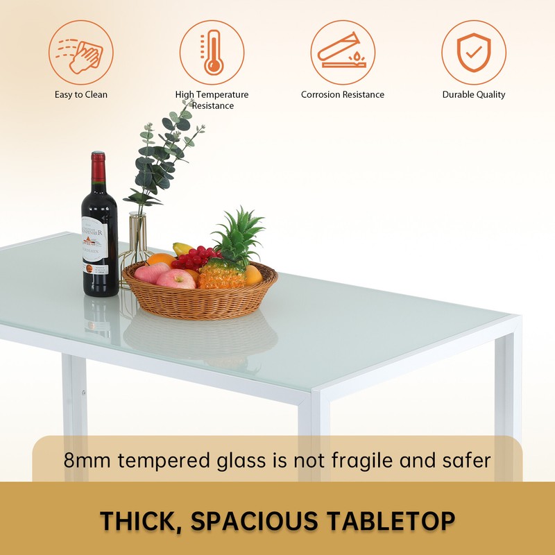 Dining Table Set Glass for Small Spaces Kitchen Table and Chairs Home Furniture gallery