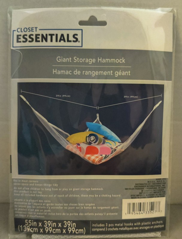 (4)-- Closet Essentials Giant Storage Net Hammocks 55in x 39in x 39in gallery
