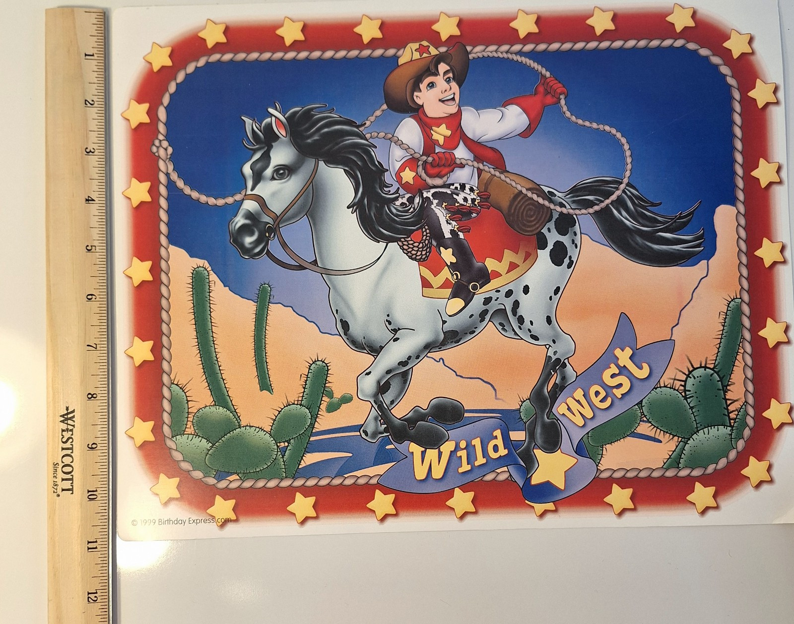 Cowboy Party Paper Placemats Games Vintage Birthday Express 15 Count Kids Fun gallery