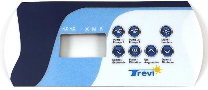 Dynasty spas IN.K85 keypad replacement by Gecko IN.K8 keypad 7 & 8 buttons model gallery