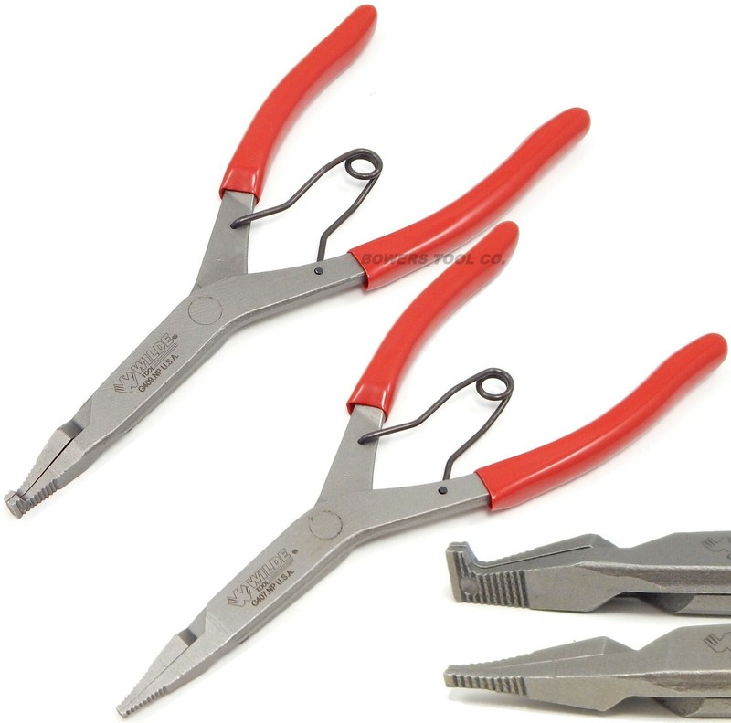 Wilde Tool 3pc Lock Ring Pliers Set Compound Right Angle 90 Straight MADE IN USA gallery