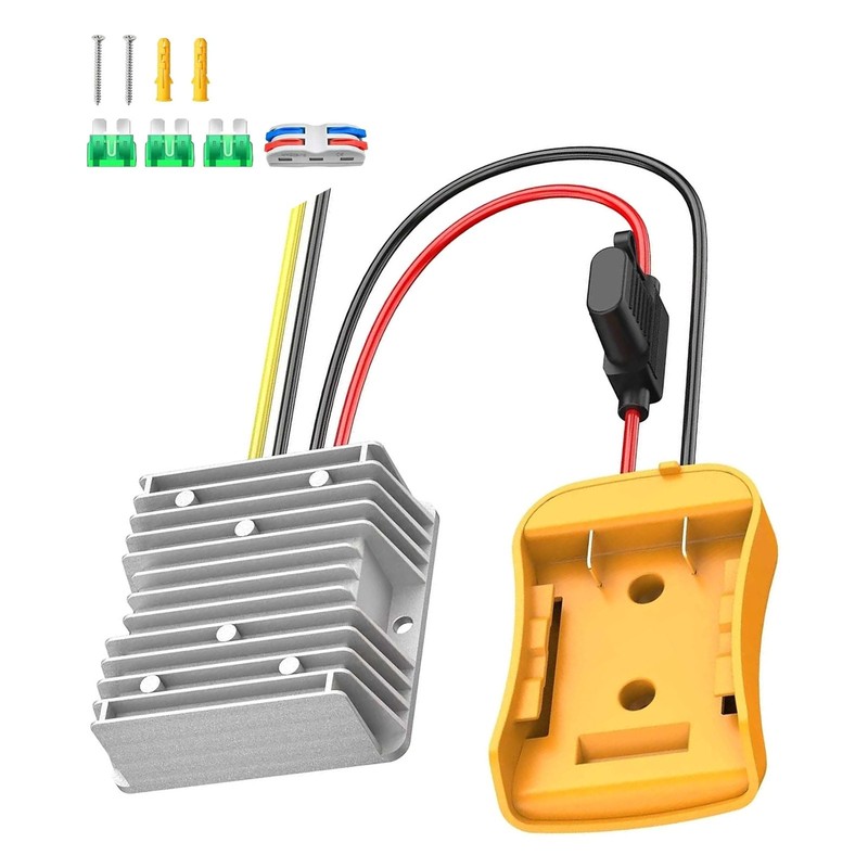 1* 20V to 12V Step Down Converter for DeWalt 20V Power Wheels Battery Adapter DC gallery