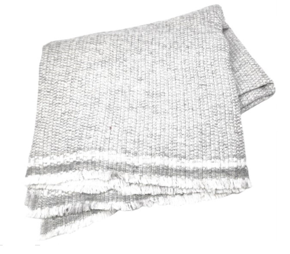 Cashmere Wool Soft Queen Size Throw Blanket Handmade in Nepal 90" x 110" gallery
