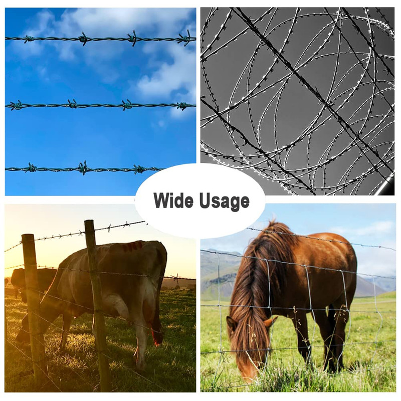 4 Point Barbed Wire, 18 Gauge Real Barb Wire Roll 20 Feet Barbwire for Fence, Ba gallery