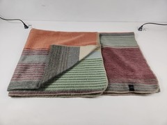 Shupaca Alpaca Throw Blanket Striped Soft Fringe 47″x70″
