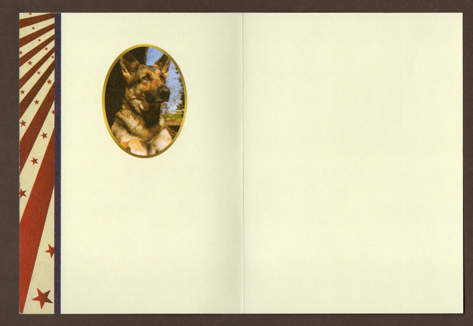 Patriotic German Shepherd Greeting Card, All Occasion, K9 Working Guide Dog gallery