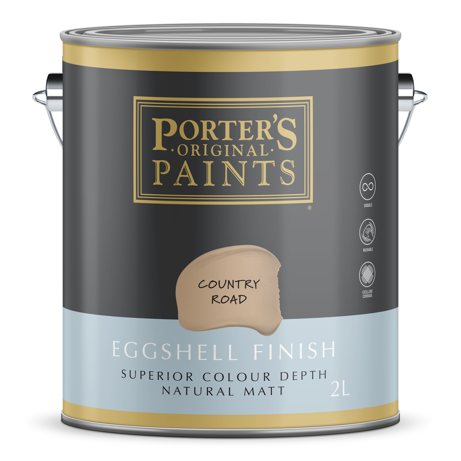 PAINT BROADWALL PORTERS 2L EGGSHELL COUNTRY ROAD gallery
