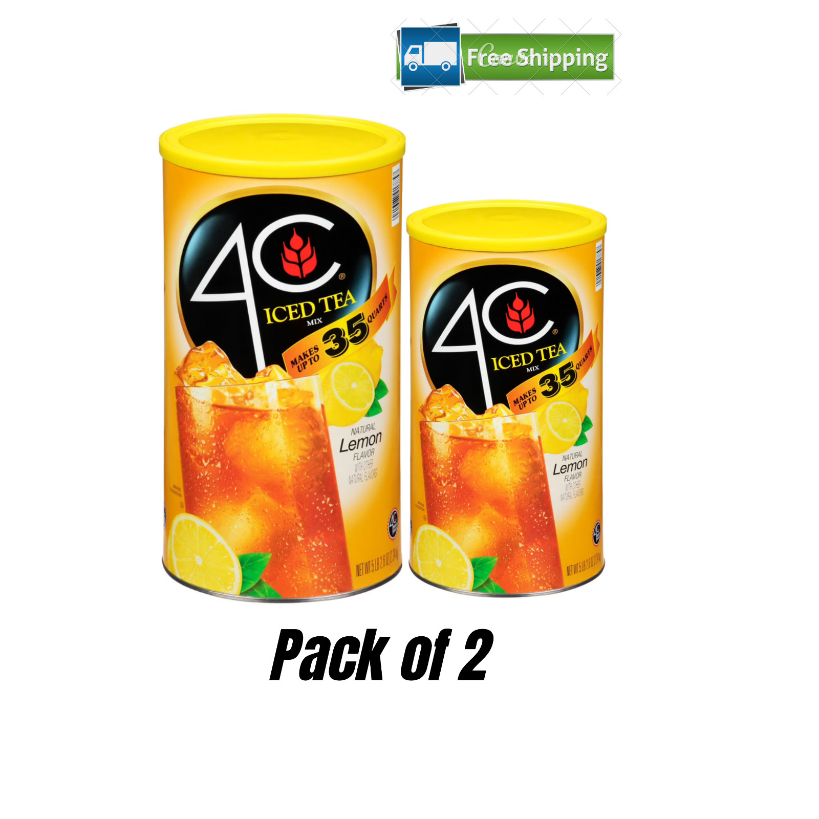 4C Lemon Iced Tea Mix, 82.6 oz-Refreshing Citrus Flavor, (2 Pack) gallery