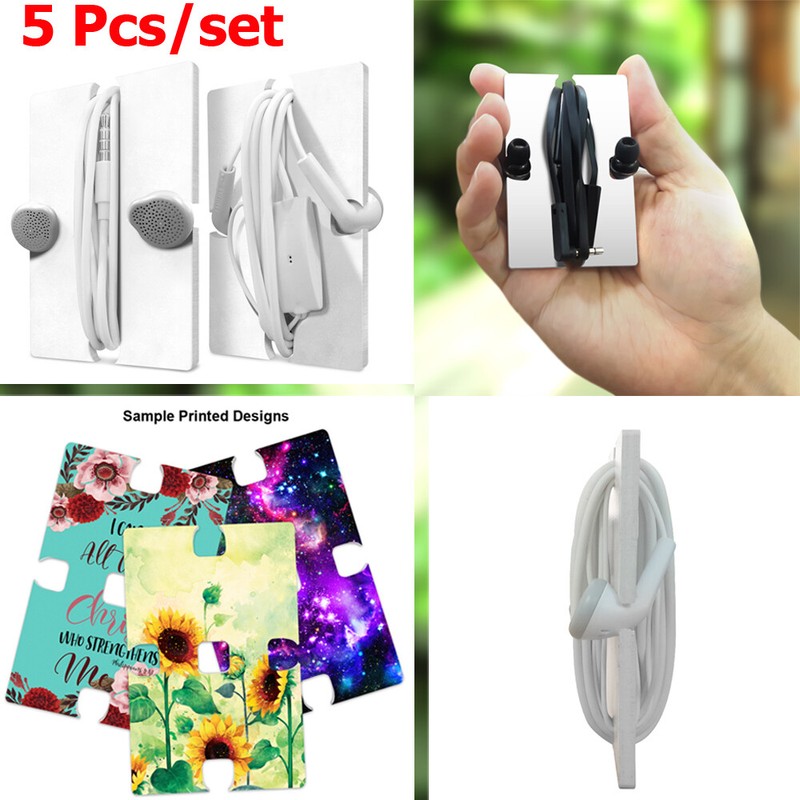 5 Pcs Cord Wrap Holder Organizer for Headphones Earphones Cable Universal Fit