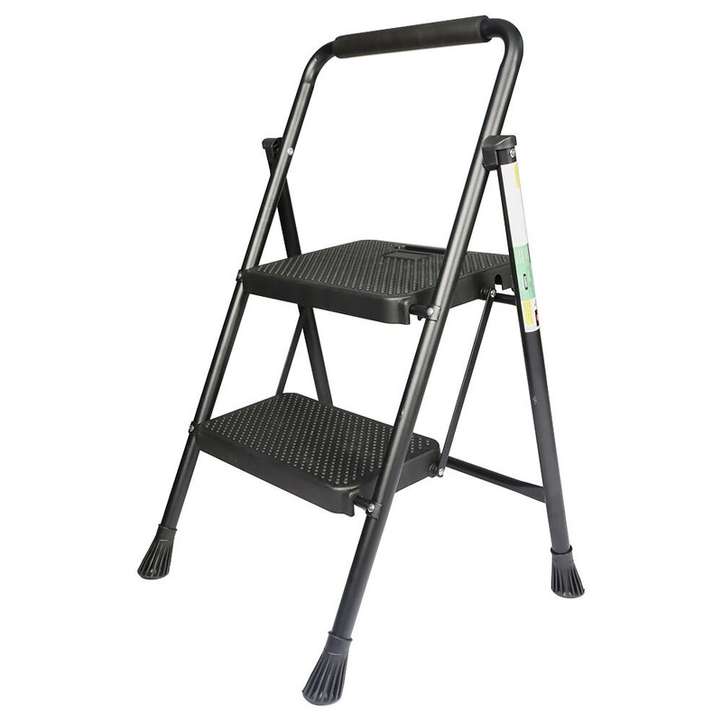 2 Step Folding Stool with Plastic Wide Anti-Slip Sturdy Steel Ladder gallery