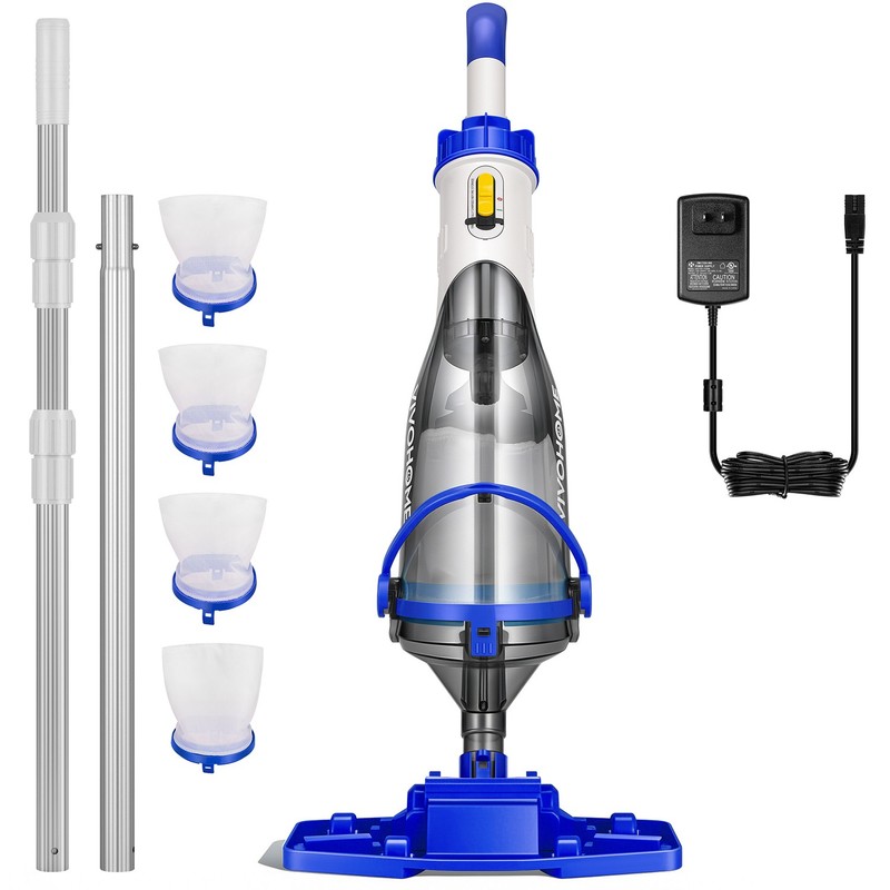 Cordless Pool Vacuum with Telescopic & Extension Poles 9.12ft, 18.5 GPM Suction gallery