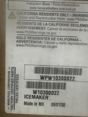 OEM Whirlpool Refrigerator Icemaker – White Part # WPW10300022