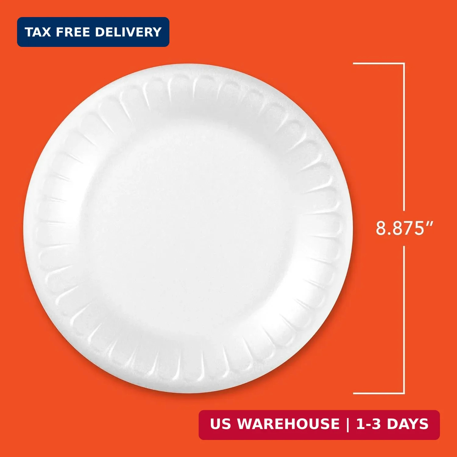 Hefty Everyday Soak Proof Disposable Foam Plates, 8.9 Inches, 100 Count, Disposa gallery