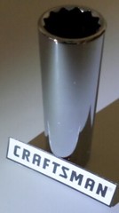 NEW Craftsman 1/2″ Deep 12pt Socket, Choose 1/2-1″ SAE or 13-27mm Metric, Sears
