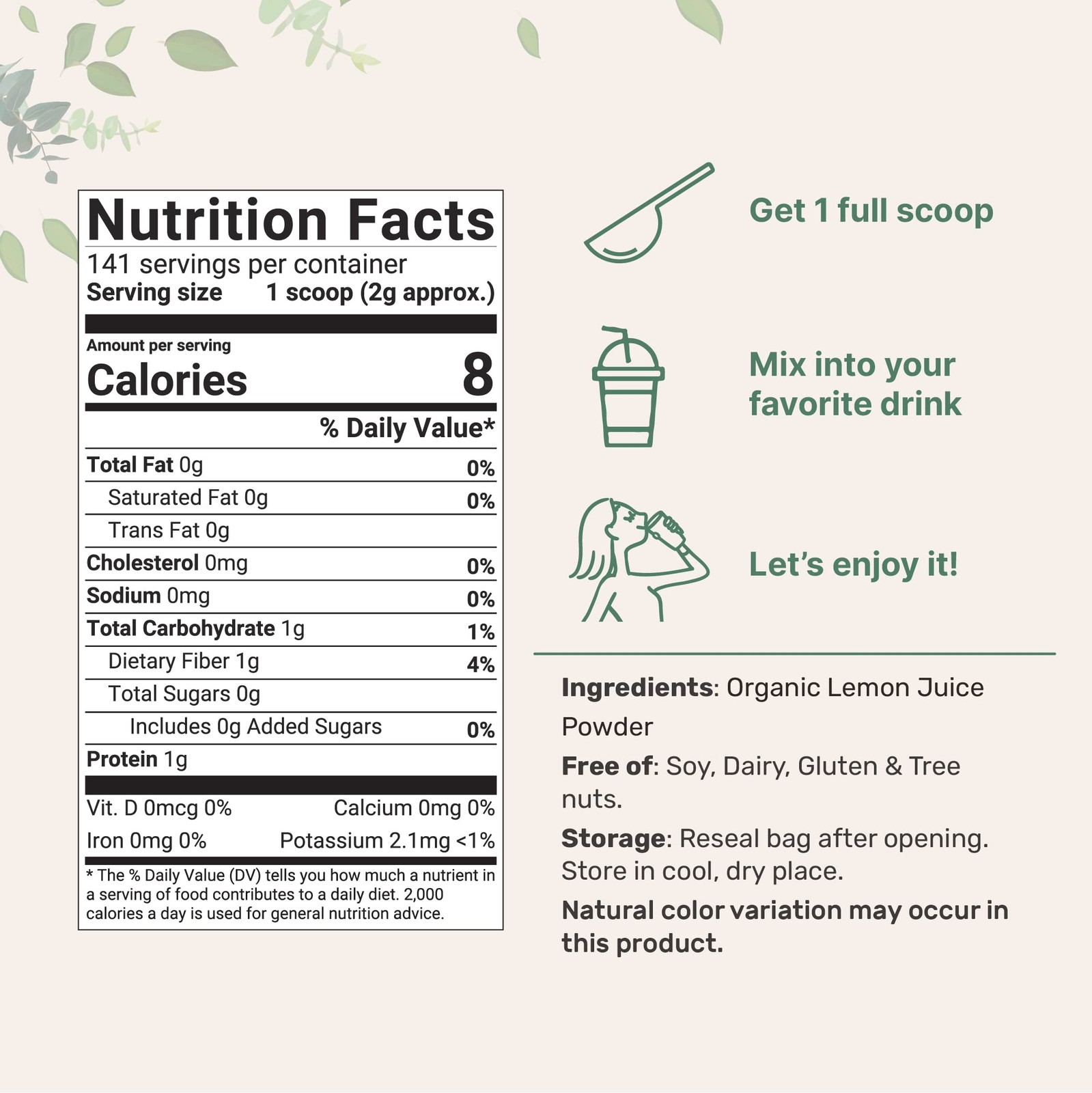 Micro Ingredients Organic Lemon Juice Powder 2 Pack | Cold-Pressed Lemon Source gallery