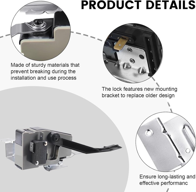 Upgrade 134101800 Washer Lid Lock Switch Replacement for Frigidaire Electrolux gallery