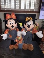 Disney Mickey & Minnie Mouse Fall Holiday Thanksgiving Decorations 24” Tall