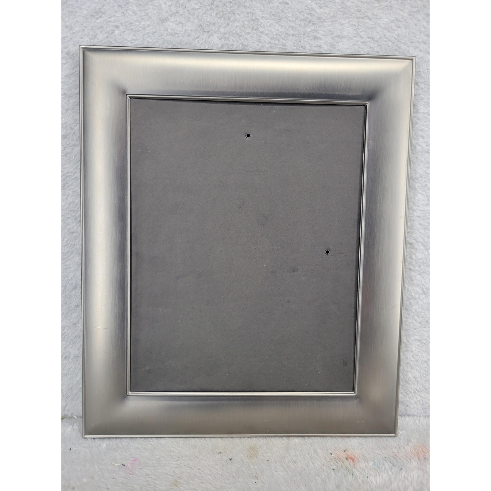 Melannco Silver Tone Metal Picture Frame Tabletop Wall Mount Holds 7.5" x 9.5" gallery