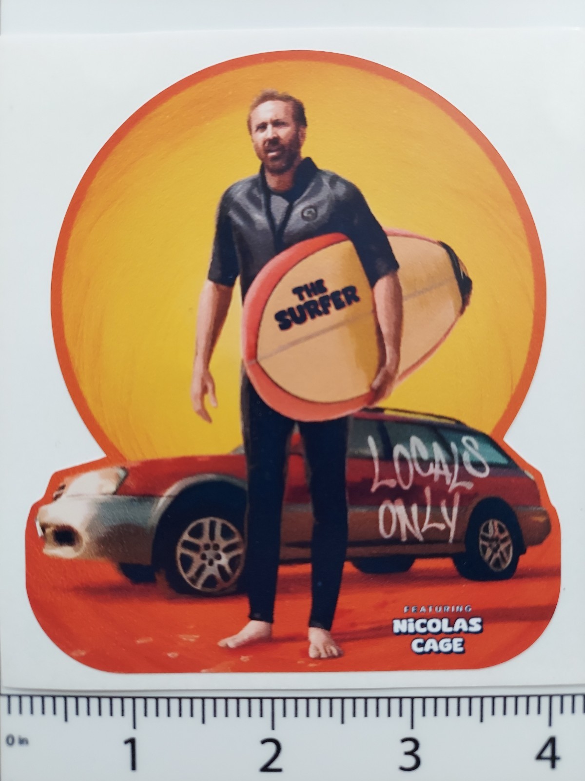 The Surfer 3 Pack Sticker Set / Nicolas Cage 4.5" / Nic Cage Picolas novelty gallery