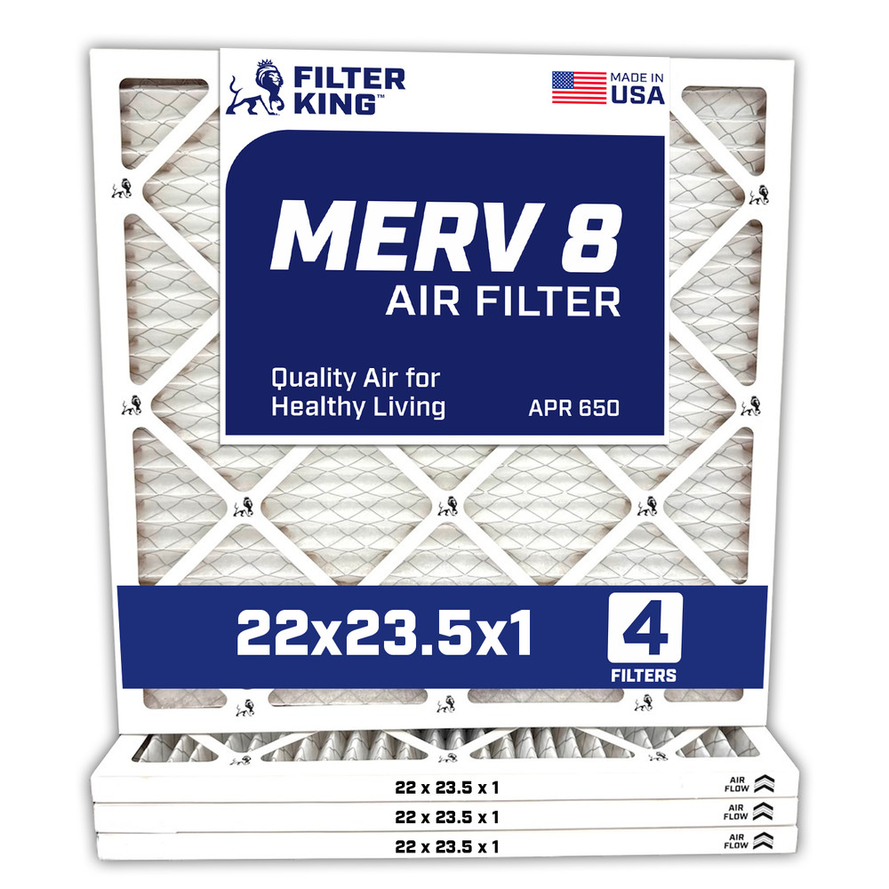 Filter King 22x23.5x1 Air Filter 4-PACK MERV 8 Actual Size 22 x 23.5 x .75"