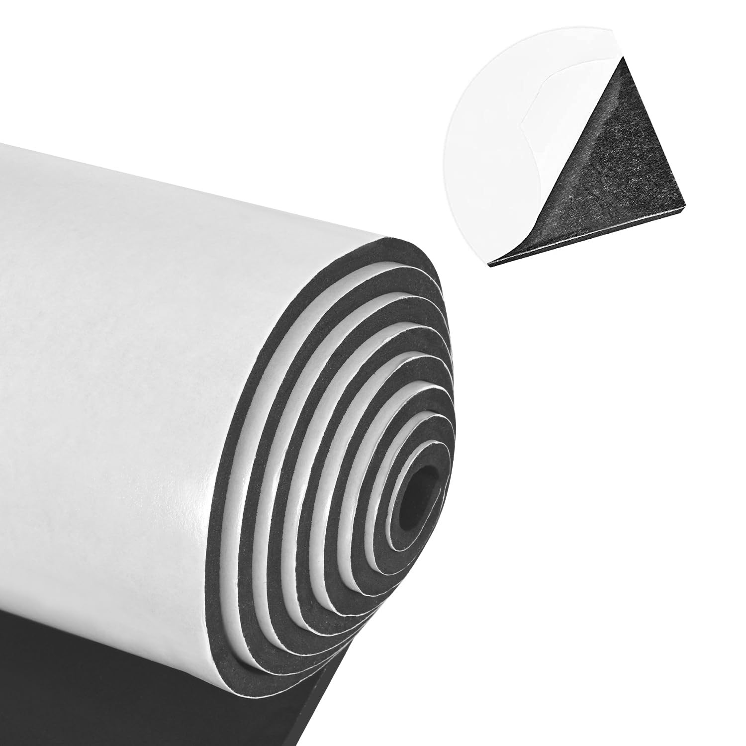 Neoprene Sponge Rubber Foam Sheets with Adhesive Backing, 12 x 81 x 1/4 Black Fo gallery
