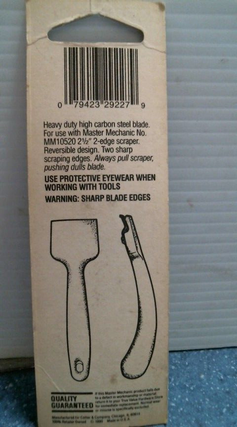 Master Mechanic Professional Scraper Blade 2-1/2" 2 Edge (29227) FS gallery