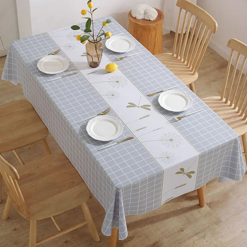 Modern Concise Style Pattern Waterproof Rectangular Polyester Tablecloth Home De gallery