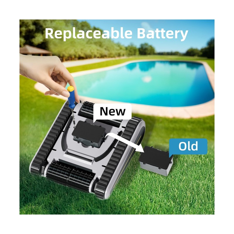 Pool Vacuum for Inground Pools, Cordless Robotic Pool Cleaner, Pool Vacuum wi... gallery