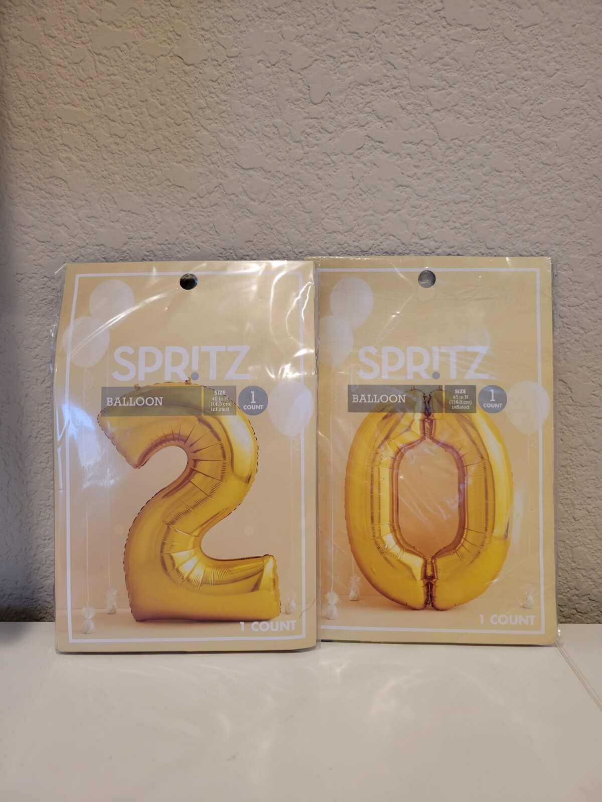 Spritz Gold 0 & 2 Balloon 45 in 2 count gallery