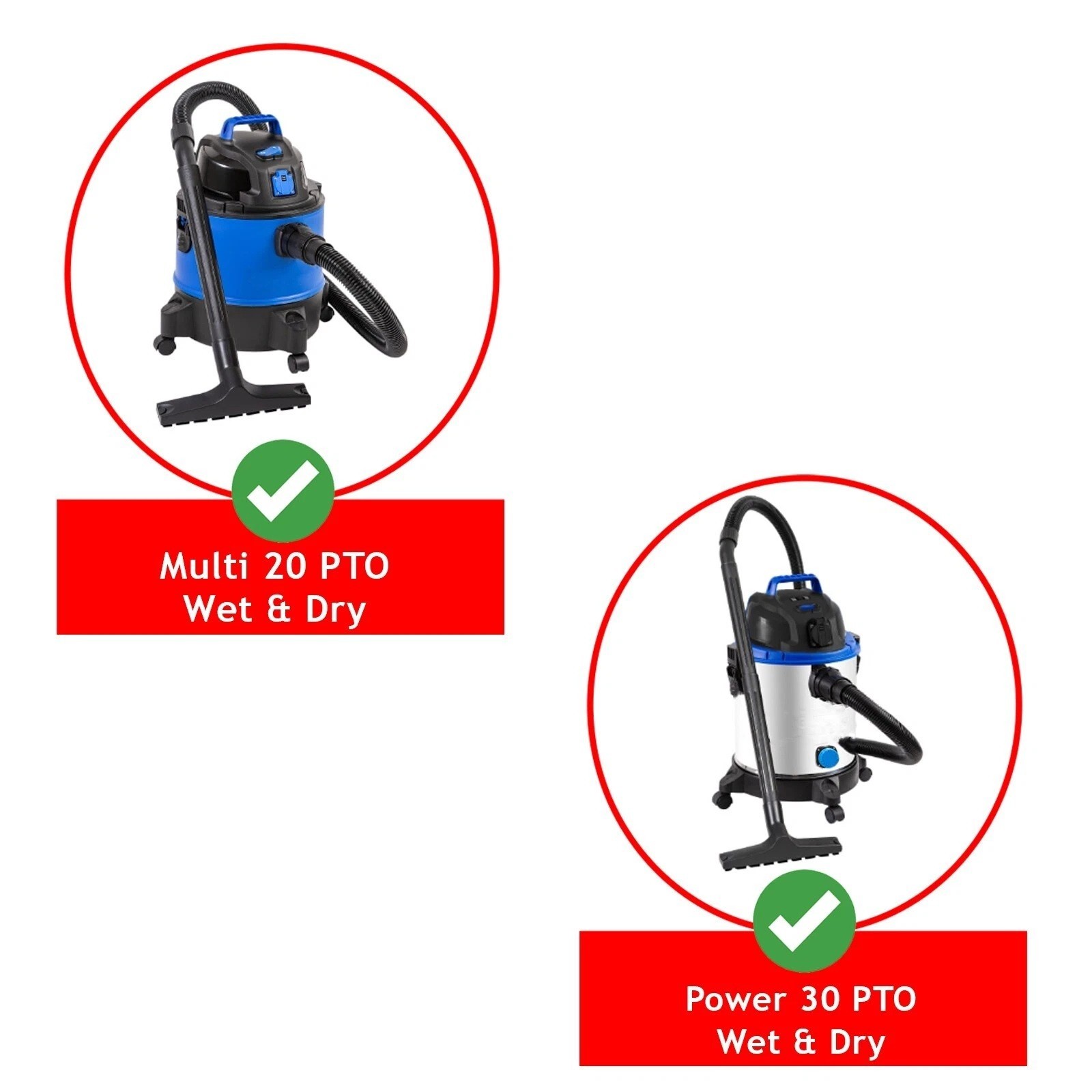 Multi 20 Power 30 PTO Plastic Hose Wet & Dry Vacuum Cleaner gallery