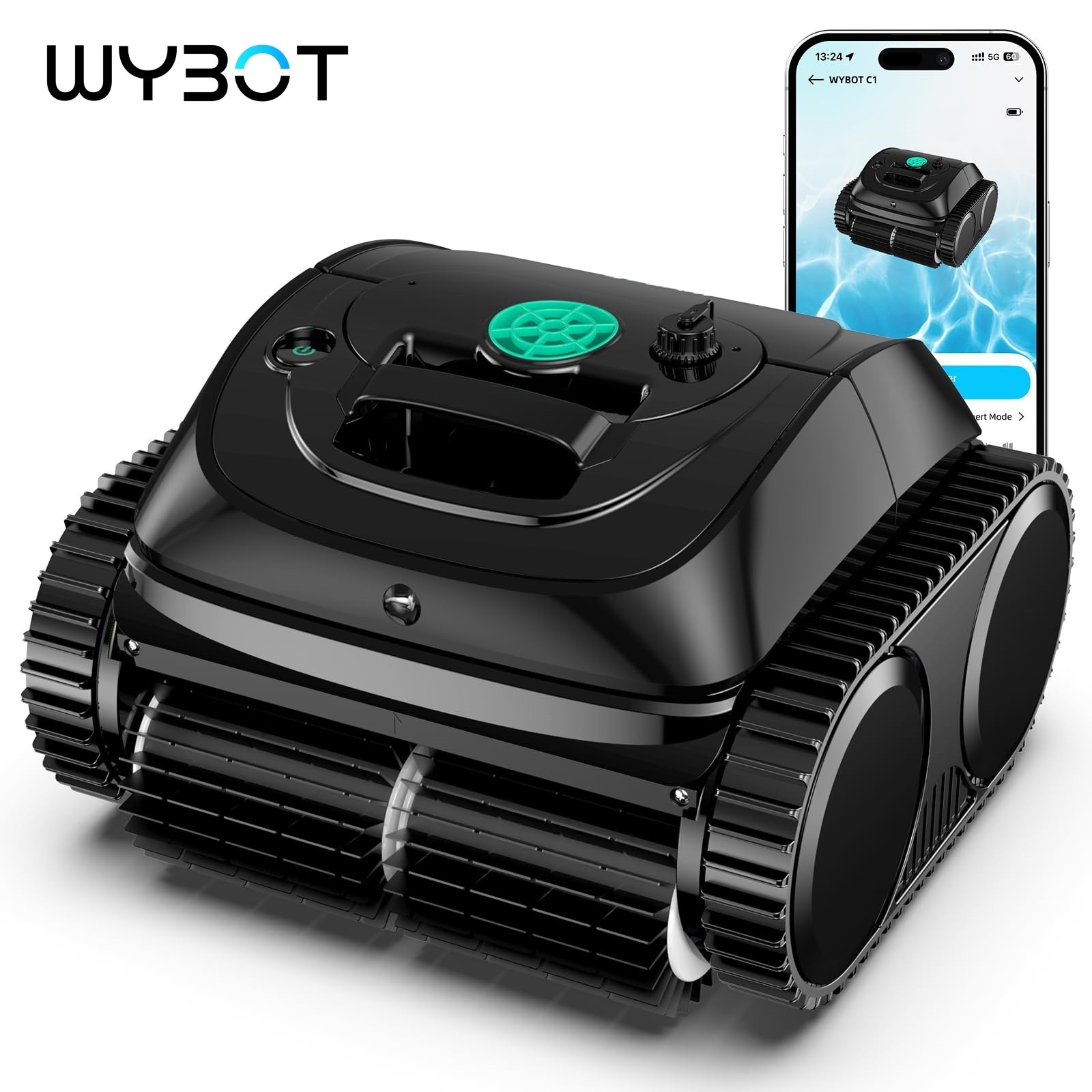 WYBOT C1 Cordless Robotic Pool Cleaners Wall Climb Pool Robot Up to 1,614 Sq.ft gallery