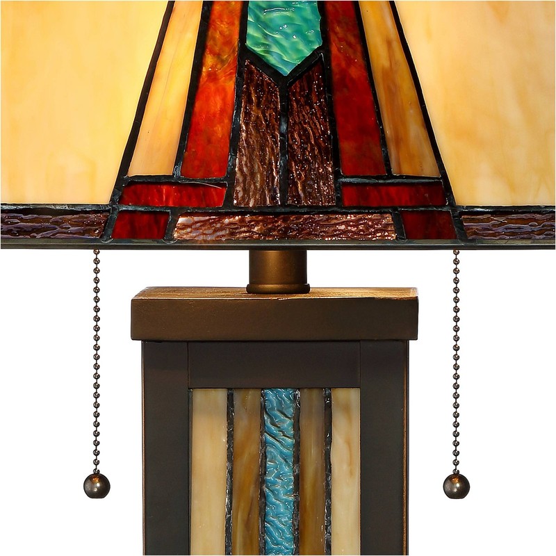 Tiffany Style Night Light Table Lamp with Table Top Dimmer Stained Glass Bedroom gallery