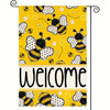 Welcome Flowers & Bees Summer Spring 12 X 18" Double Sided Garden Yard Flag gallery