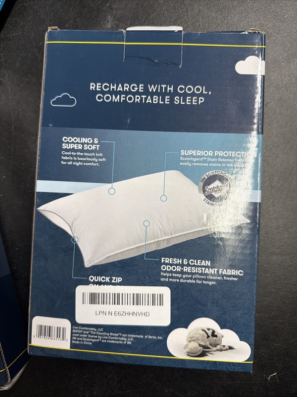 Serta Power Chill Pillow Protector SQ Standard /Queen Pack of 2 New In Box gallery