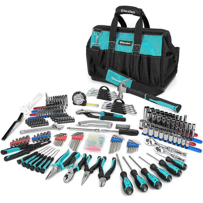 DURATECH 269-Piece Mechanics Hand Tool Kit Metric SAE Home Repair Tool Set w/Bag gallery