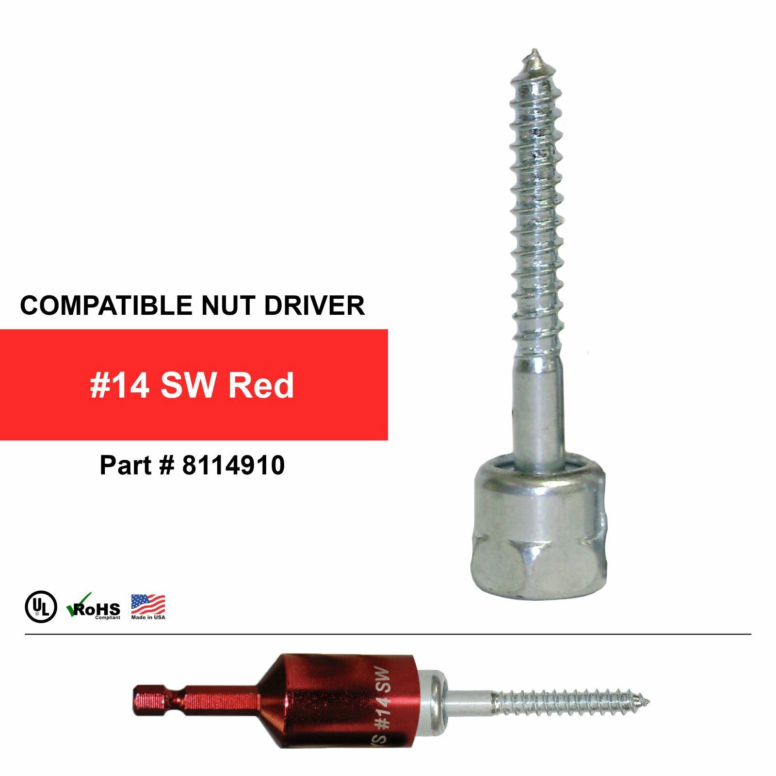 Sammys 1/4 x 2'' Horizontal Rod Anchor Screw 3/8" Rod Fitting for Wood 25 Pk gallery