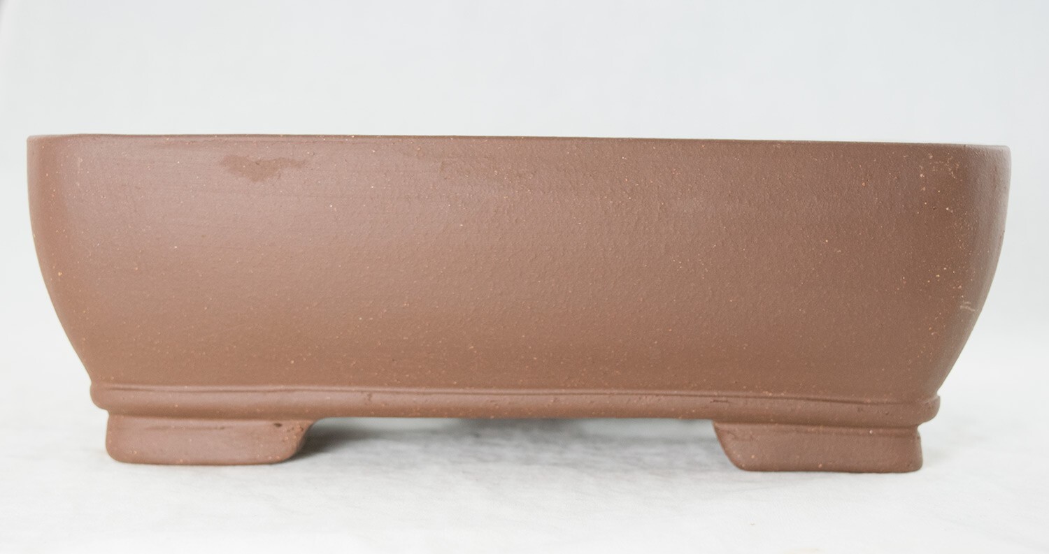 Rectangular Yixing Zisha Bonsai Pot and Succulent Planter 11"x 8"x 3.75" + Mesh gallery