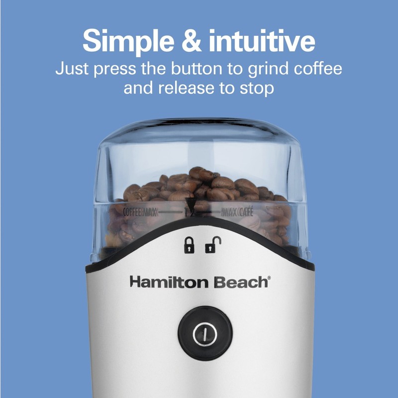 Hamilton Beach Electric Coffee Grinder 12 Cups Silver Burr Mill Fresh Brew gallery