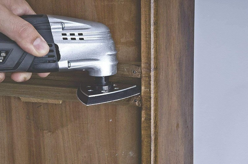 100PCS Multi-Tool Hook Loop Sandpaper Disc Triangle Sanding Pads for Oscillating gallery