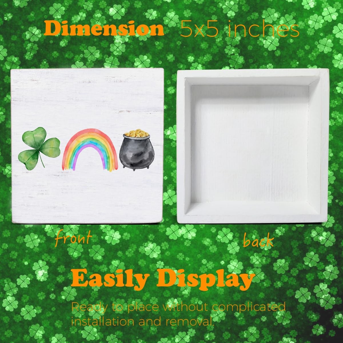St. Patricks Day Decor - Decorations Shamrock 5X5 inches, YY gallery