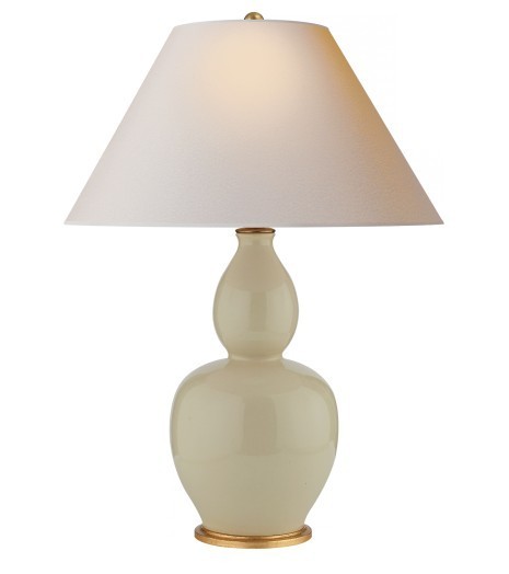Yue Double Gourd Table Lamp CHA8663ICO-NP Coconut Porcelain/Natural Paper Shade gallery