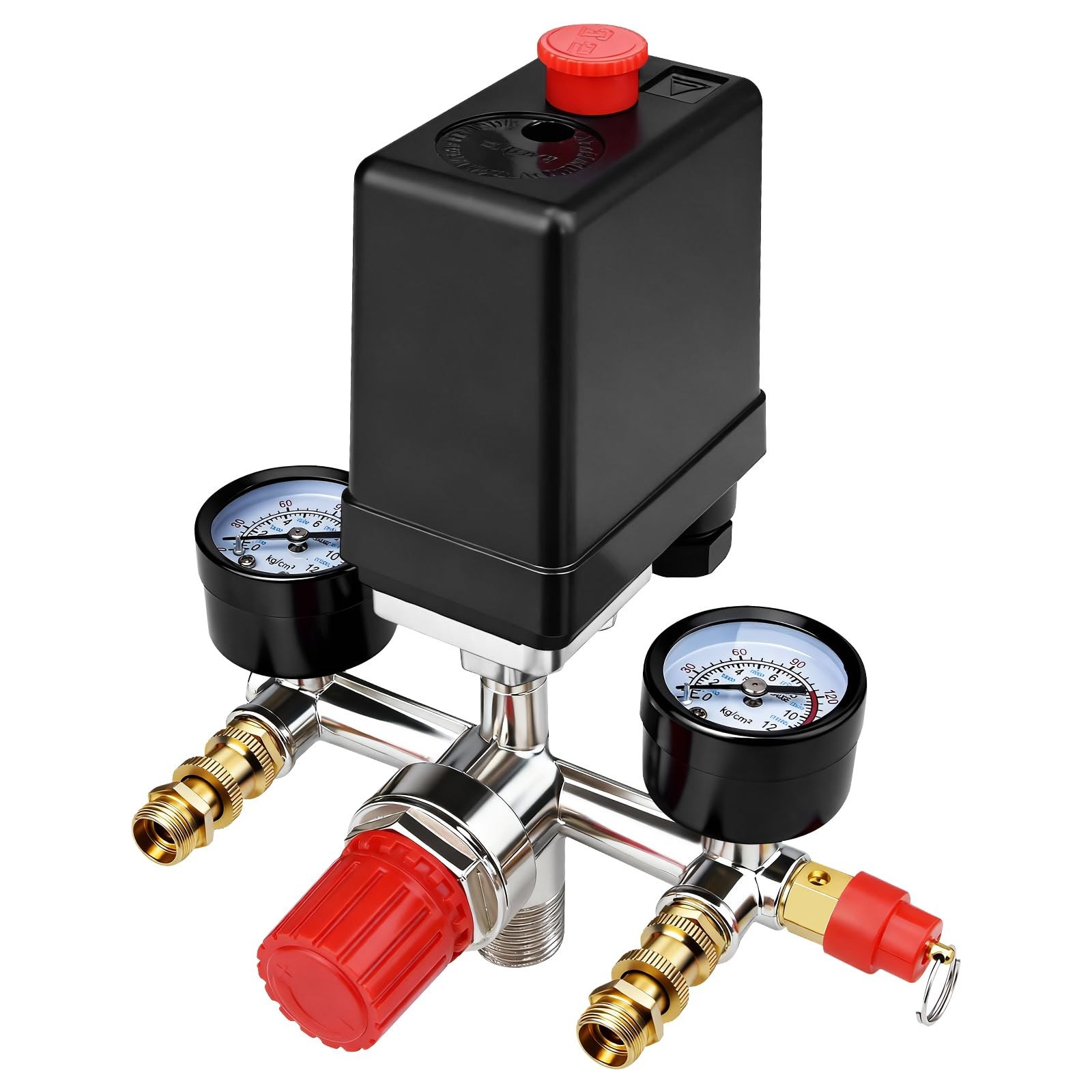 90-120 PSI Air Compressor Pressure Control Switch Valve With 0-180 PSI Pressu... gallery