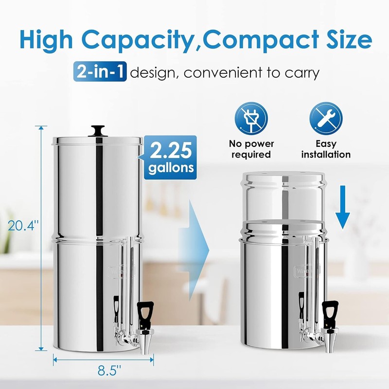 Waterdrop 2.25G Gravity-fed Water Filter System, NSF/ANSI 42&372 Standard gallery