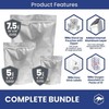 Wallaby 100ct Multi-Size Mylar Bags w/ 400cc Oxygen Absorbers Food Storage gallery