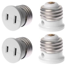 Polarized E26 Base Light Bulb Socket Plug – Convert Any E26 Socket into 2 Prong