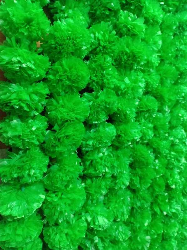 100Pcs Set Artificial Marigold Flower Garlands Diwali Indian Wedding Decoration gallery