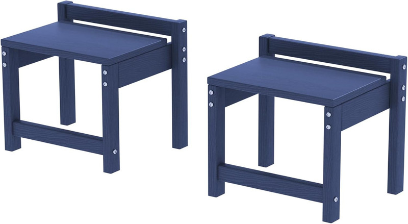 Stackable HDPE Foot Stool - All-Weather Indoor/Outdoor Seating for Patio, Living gallery