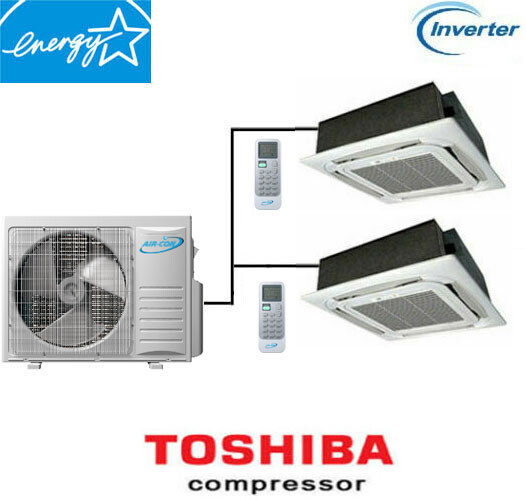 22 SEER Dual Ductless Mini Split Air Conditioner Heat Pump Ceiling, Air-Con gallery